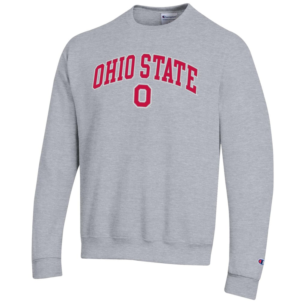  Ohio State Buckeyes Champion Arch Over Logo Pullover Sweatshirt - Heather Gray